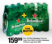 Heineken Premium Lager Beer NRB 12x330ml & Heineken Premium Lager Beer NRB 6x330ml-For Both