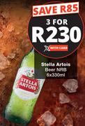 Stella Artois Beer NRB-For 3 x 6 x 330ml