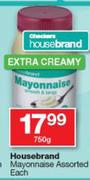 Housebrand Mayonnaise Assorted-750g Each