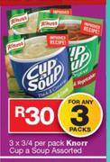 Knorr Cup A Soup Assorted-3 3/4 Per Pack