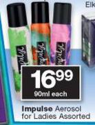 Impulse Aerosol For Ladies Assorted-90ml Each