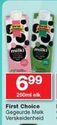 First Choice gegeurde melk verskeidenheid-250ml elk
