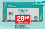 Housebrand Extra Large Eggs-18 Per Pack