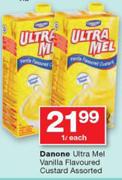 Danone Ultra Mel Vanilla Flavoured Custard Assorted-1Ltr Each