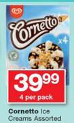 Cornetto Ice Creams Assorted-4 Per Pack