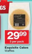 Exquisite Cakes Waffles-3 Per Pack