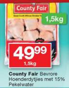 Country Fair bevrore hoenderdytjies met 15% pekelwater-1.5Kg