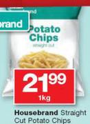Housebrand Straight Cut Potato Chips-1Kg