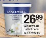 Lancewood Dubbleroom Vanieljejogurt-1kg