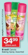 B-Well Canola Baking Spray Assorted-300ml Each