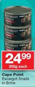 Cape Point Escargot Snails In Brine-200g Each
