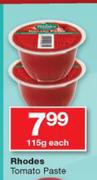 Rhodes Tomato Paste-115g Each