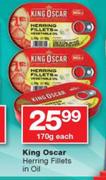 King Oscar Herring Fillets In Oil-170g Each