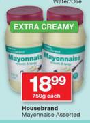 Housebrand Mayonnaise-750g Each
