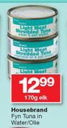 Housebrand Fyn Tuna In Water/ Olie-170g Elk 