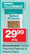 Housebrand Salted Peanuts/ Peanuts & Raisins-450g Each