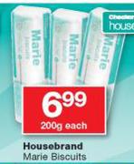 Housebrand Marie Biscuits-200g Each