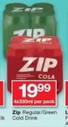 Zip Regular/ Green Cold Drink-4x330ml Per Pack