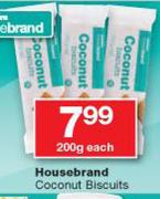 Housebrand Coconut Biscuits-200g Each