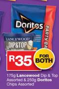 Lancewood Dip & Top 175g & Doritos Chips 250g-For Both 