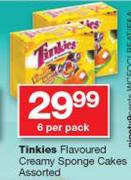 Tinkies Flavoured Creamy Sponge Cakes-6 Per Pack