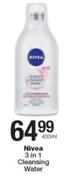 Nivea 3 In 1 Cleansing Water-400ml