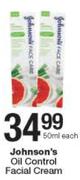 Johnson's Oil Control Facial Cream-50ml Each