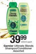Garnier Ultimate Blends Shampoo/Conditioner Assorted-400ml Each