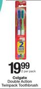 Colgate Double Action Twinpack Toothbrush-2 Per Pack