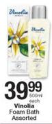 Vinolia Foam Bath Assorted-500ml Each