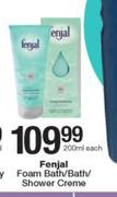 Fenjal Foam Bath/Bath/Shower Creme-200ml Each