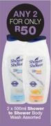 Shower To Shower Body Wash Assorted-2 x 500ml