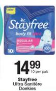 Stayfree Ultra Sanitere doekies-10 Per Pak