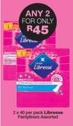 Libresse Pantyliners Assorted-2 x 40 Per Pack