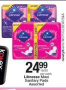 Libresse Maxi Sanitary Pads Assorted-18/20 Per Pack