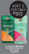 Mitchum Roll-On/Gel Stick For Men/Ladies Assorted-2x63g/76g