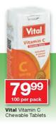 Vital Vitamin C Chewable Tablets-100 Per Pack