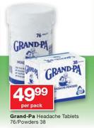 Grand-Pa Headache Tablets 76/Powders 38-Per Pack