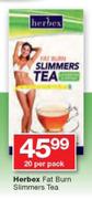 Herbex Fat Burn Slimmers Tea-20 Per Pack
