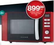 Platinum 20Ltr Digital Red Microwave Oven-Each