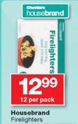 Housebrand Firelighters-12 Per Pack