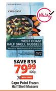Cape Point Frozen Half Shell Mussels-400g