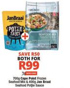 Cape Point Frozen Seafood Mix 700g & Jan Braai Seafood Potjie Sauce 400g-Both For