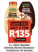 Garnier Ultimate Blends Shampoo/Conditioner-2 x 400ml