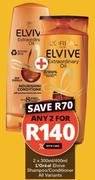 L'Oreal Elvive Shampoo/Conditioner All Variants-2 x 300ml