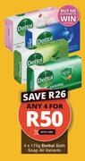 Dettol bath Soap All Variants-4 x 175g