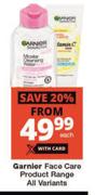 Garnier Face Care Product Range All Variants-Each