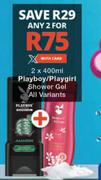 Playboy/Playgirl Shower Gel All Variants-2 x 400ml