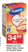 Purity Just Add Water Baby Cereal All Variants-200g Each