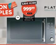 Platinum 20L Silver Mirror Finish Microwave